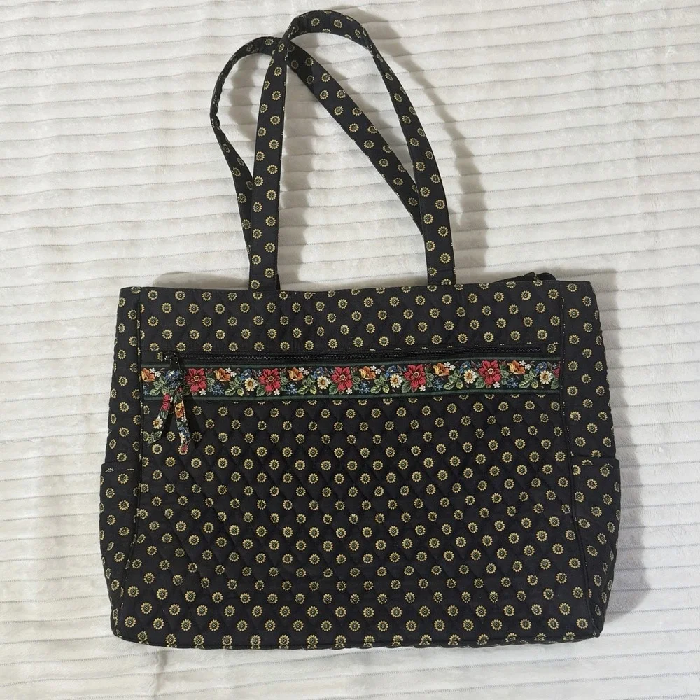 VTG Vera Bradley Metropolitan Laptop Tote Bag retired 